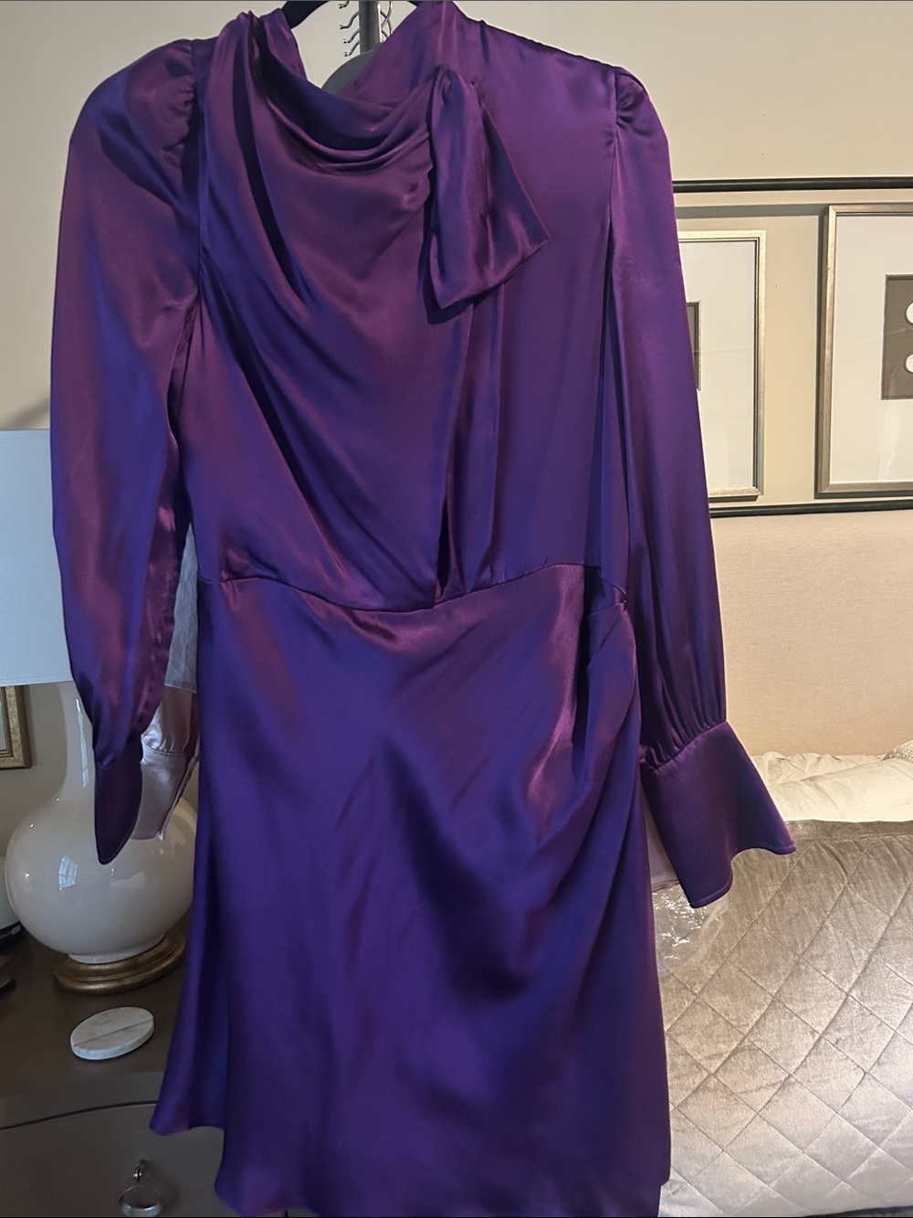 Kate Spade silk purple Long Sleeve Dress.